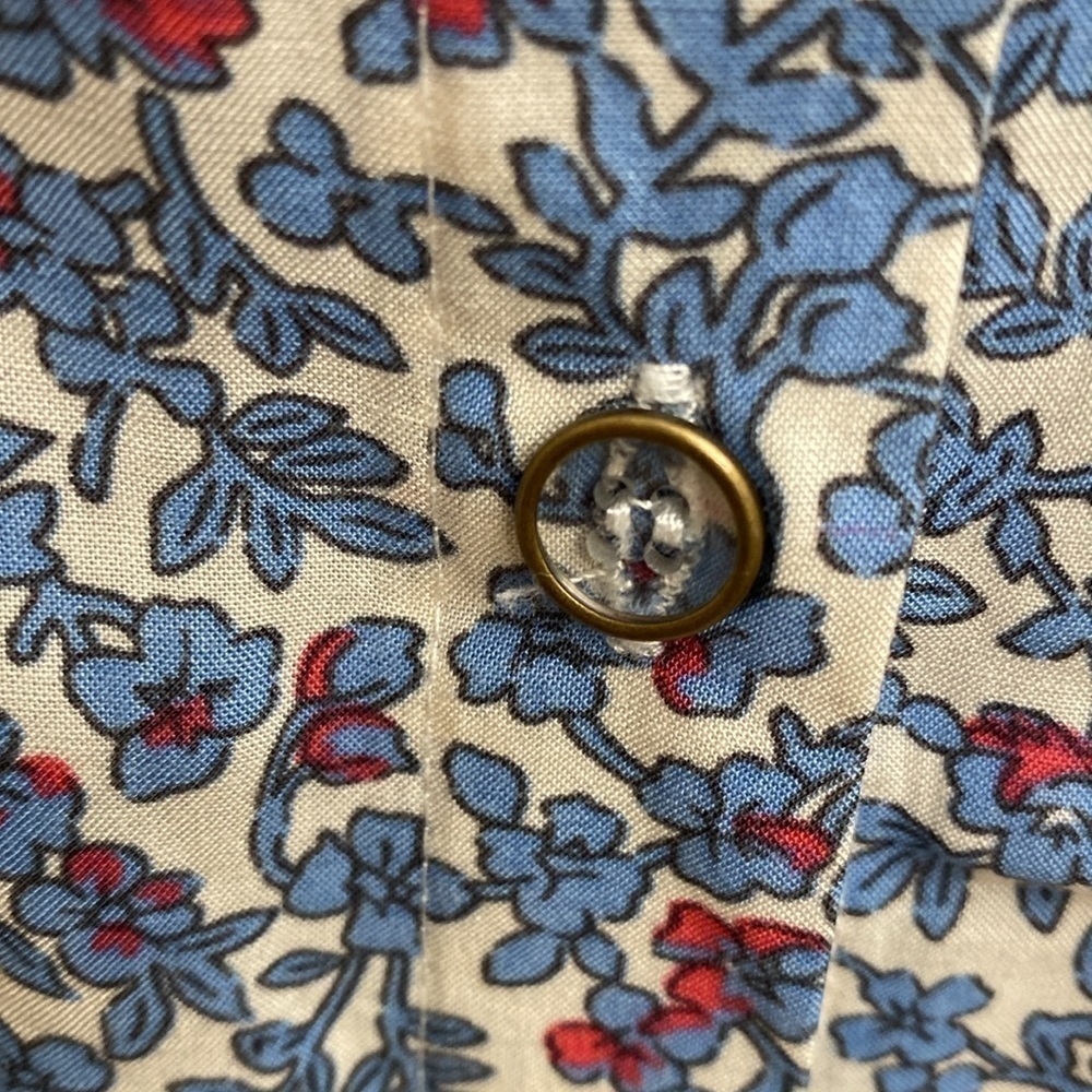 Simply Noelle button down blouse Top Tunic Womens L/XL Cottage core peasant - Picture 4 of 10